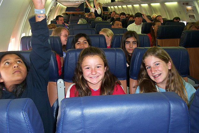 on the airplane